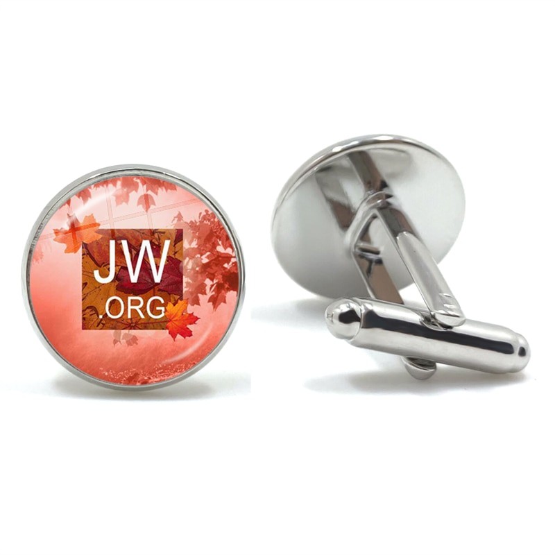 New Arrival JW.ORG Cufflinks Steampunk Jehovah's Witnesses Glass Dome Cuffs Jewelry Handmade Gifts Round Shirt Cuff