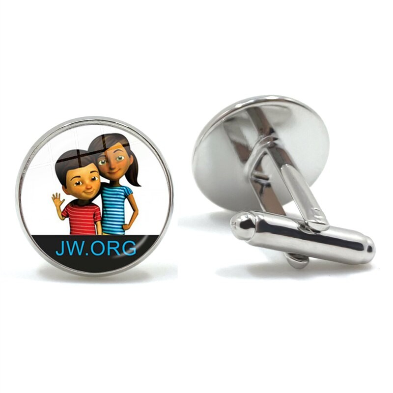 New Arrival JW.ORG Cufflinks Steampunk Jehovah's Witnesses Glass Dome Cuffs Jewelry Handmade Gifts Round Shirt Cuff