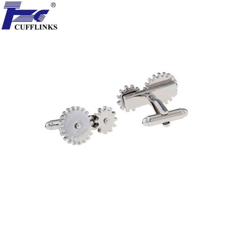 TZG Toothed Wheel Men Cufflinks Fashion Cuff Links 2 Pairs Free Shipping
