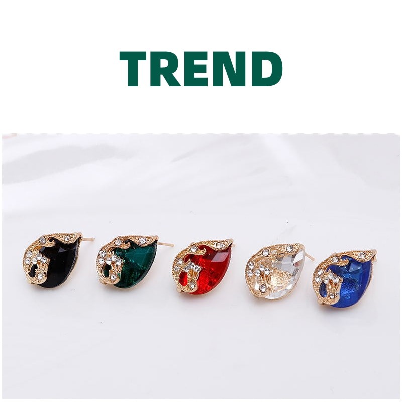 Designer Styles Creative Peacock Water Drop Jewelry 3 Piece Set Highly individual Necklaces Rings Earrings Fashion Suit