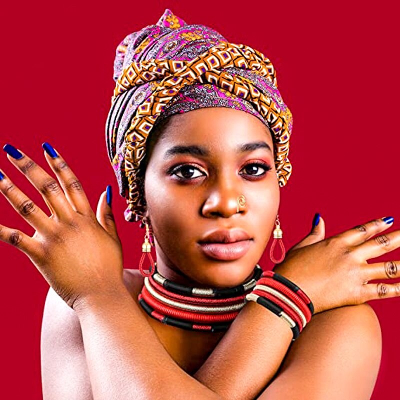 African Multi-layer Woven Choker Necklace for Women Earrings Bracelet Jewelry Set Chunky Costume Wedding Jewelry Accessories