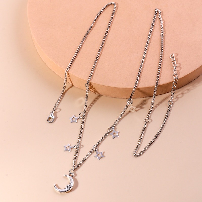 Cute Charms Stars Moon Pendants Waist Chain for Women Simple Style Body Chain Summber Beach Waist Jewelry Accessories Waistband