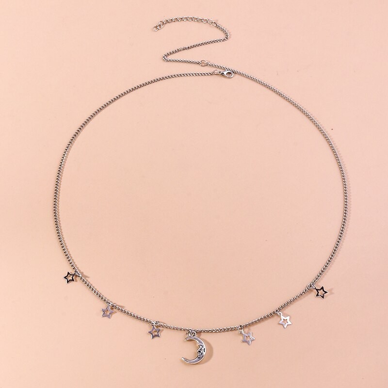 Cute Charms Stars Moon Pendants Waist Chain for Women Simple Style Body Chain Summber Beach Waist Jewelry Accessories Waistband