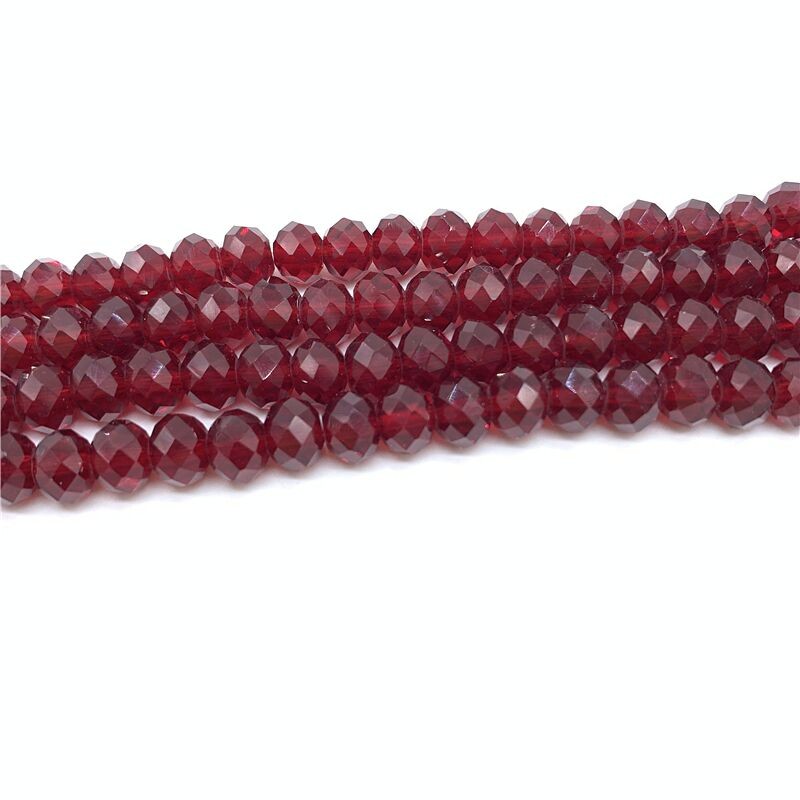 4x6mm/50pcs   Austria Faceted Crystal Glass Beads Loose Spacer Round Beads for Jewelry Making DIY