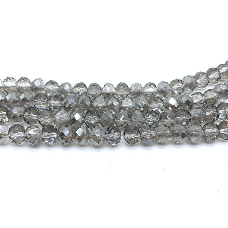 4x6mm/50pcs   Austria Faceted Crystal Glass Beads Loose Spacer Round Beads for Jewelry Making DIY
