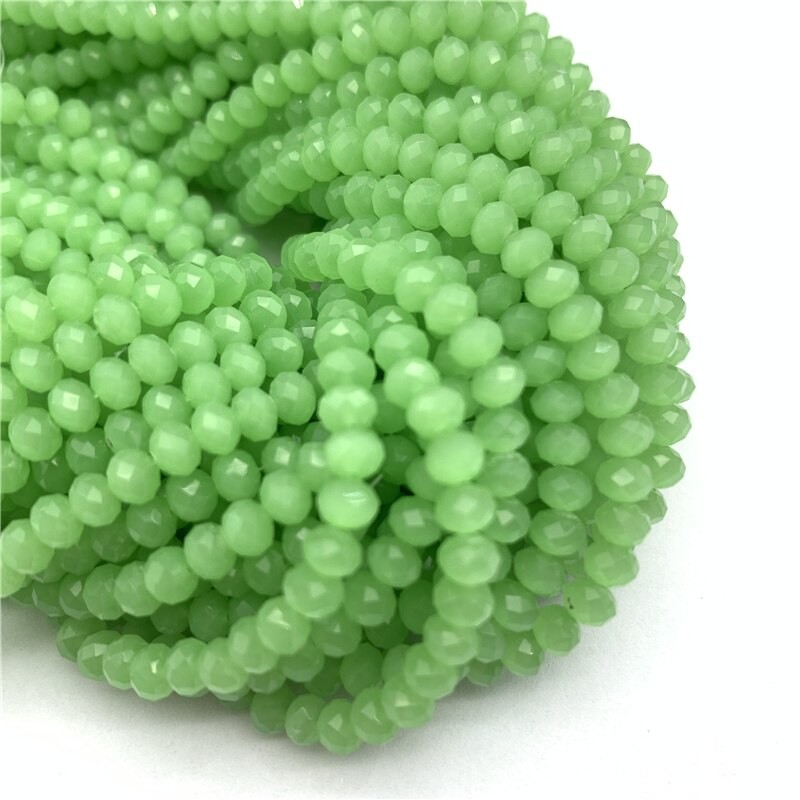 1 strand 3x4mm Crystal Rondelle Beads Faceted Glass Beads for Jewelry Making  Colorful Bead DIY Jewelry Wholesale
