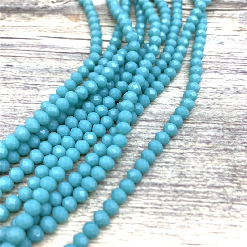 1 strand 3x4mm Crystal Rondelle Beads Faceted Glass Beads for Jewelry Making  Colorful Bead DIY Jewelry Wholesale