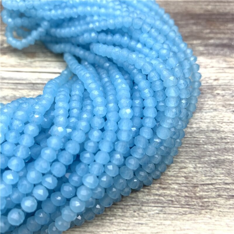 1 strand 3x4mm Crystal Rondelle Beads Faceted Glass Beads for Jewelry Making  Colorful Bead DIY Jewelry Wholesale