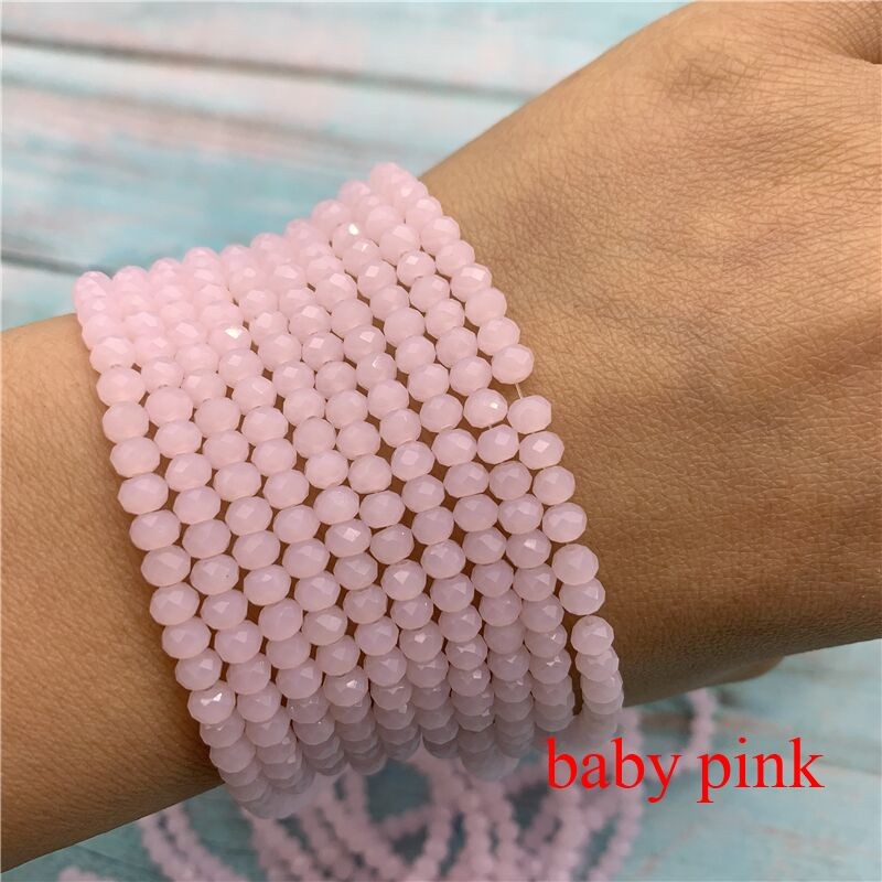 3X4mm  Austria Faceted Crystal Glass Beads Loose Spacer Beads for Jewelry Making Wholesale  DIY  Bracelet Making