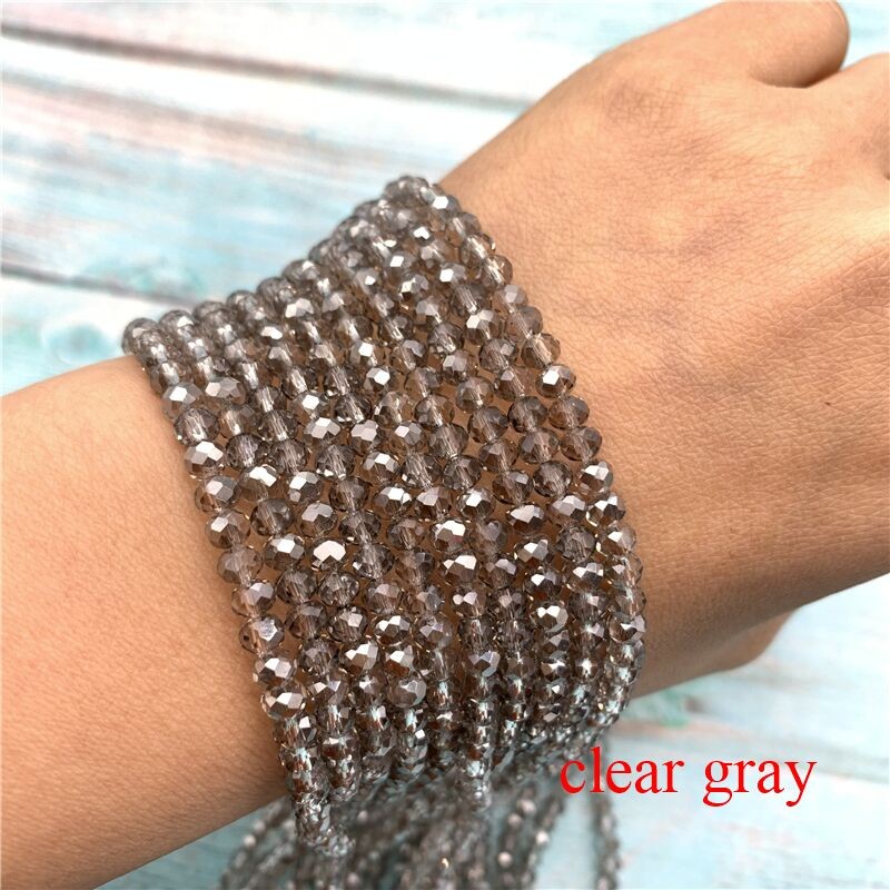 3X4mm  Austria Faceted Crystal Glass Beads Loose Spacer Beads for Jewelry Making Wholesale  DIY  Bracelet Making