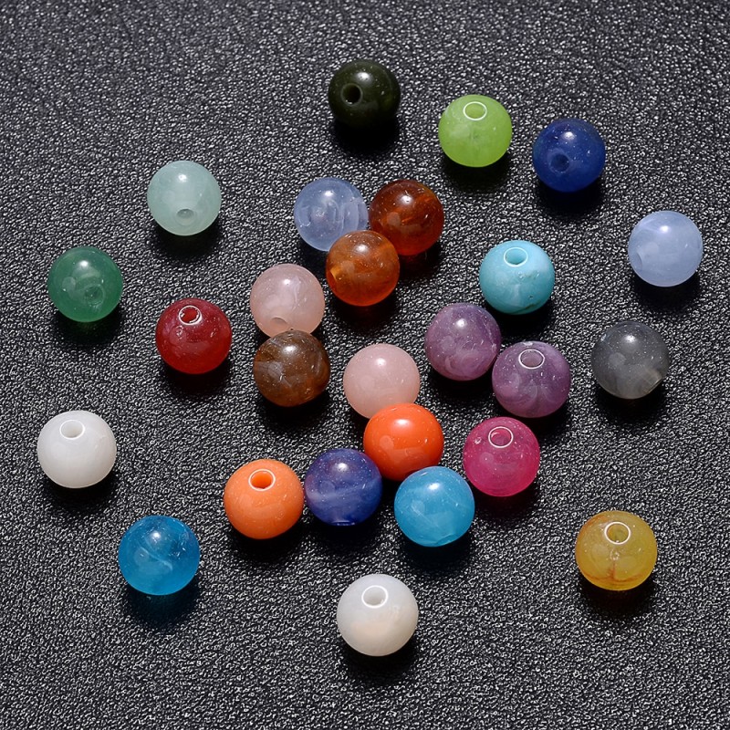 6-18mm Gradient Acrylic Beads Round Cat's Eye  Loose Spacer Beads For Jewelry Making Diy Handmade Bracelet Necklace Accessories