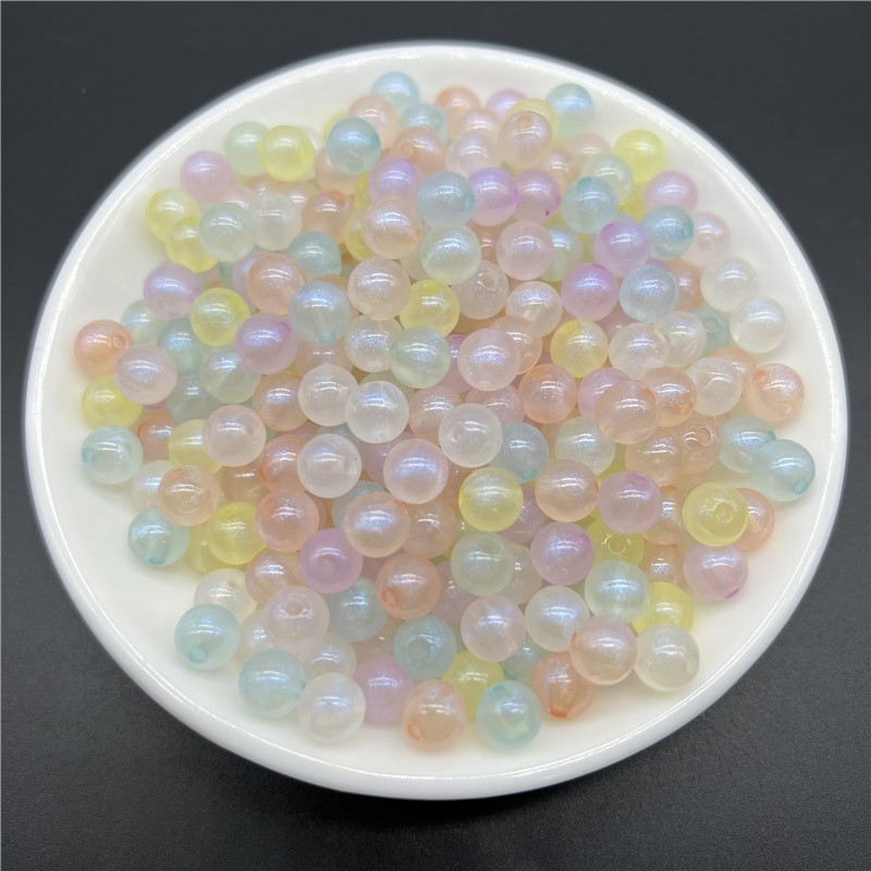 6mm 8mm 10mm Acrylic Spacer Beads Mermaid Round Shape Beads For Jewelry Making DIY Charms Bracelets Necklac Accessories