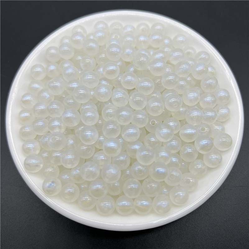 6mm 8mm 10mm Acrylic Spacer Beads Mermaid Round Shape Beads For Jewelry Making DIY Charms Bracelets Necklac Accessories