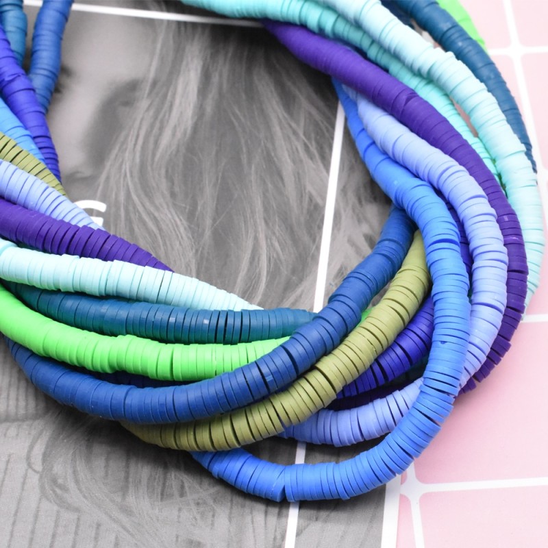 6mm 400pcs/lot DIY Jewelry Findings Polymer Clay Beads Rubber Spacer Beads For Boho Jewelry Making Bracelet Accessory