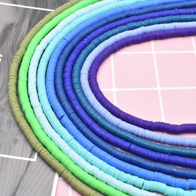 6mm 400pcs/lot DIY Jewelry Findings Polymer Clay Beads Rubber Spacer Beads For Boho Jewelry Making Bracelet Accessory