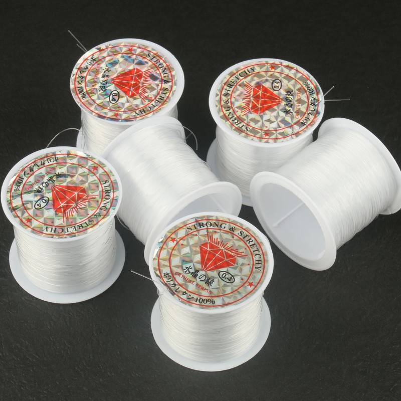 100-20meter 0.2-0.6mm Transparent Non-Stretch Strong Fish Line Beading Crystal Rope Nylon Wire String For Jewelry Making Finding