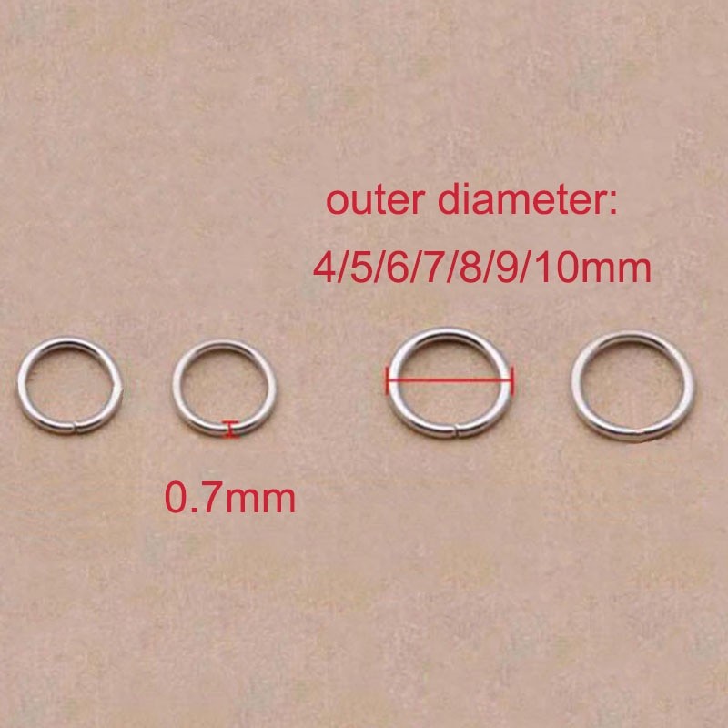 200pcs/lot 4 5 6 7 8 9 10mm Jump Rings Split Rings Connectors For Diy Jewelry Finding Making Accessories Wholesale Supplies