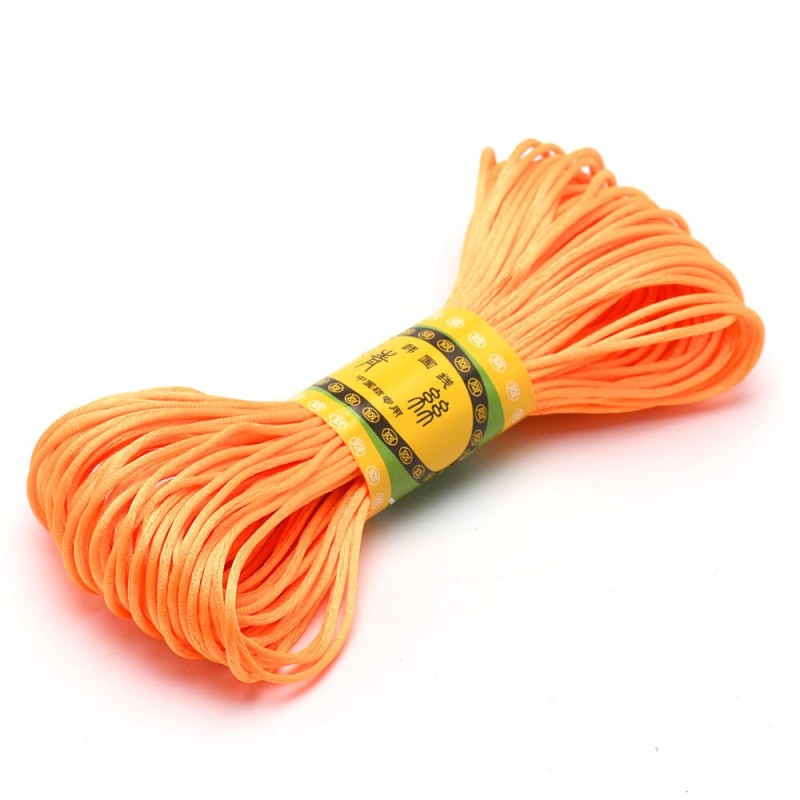 20M 1.5mm Satin Nylon Trim Cord, Rattail Cord Chinese Knot