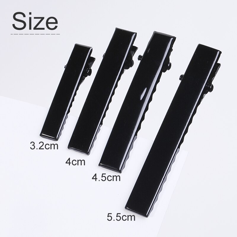 20/50Pcs Black Duckbill Clip Hair Clip Accessories Headwear 3.2/4/4.5/5.5CM Hairpin Findings Crocodile Clip Bulk Metal Hairpins
