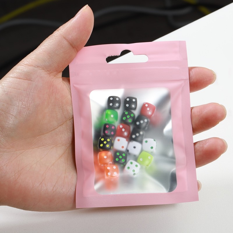 50pcs Colorful Plastic Bag Reusable Polyurethane Zip Bags for Jewelry Display Gifts Food Handicrafts Accessories Packing Bag