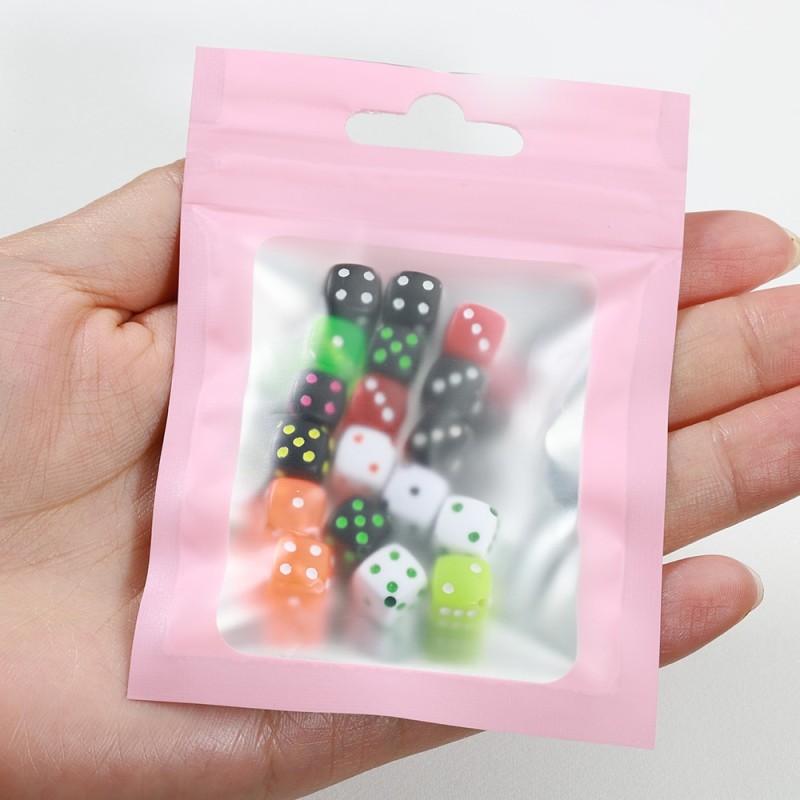 50pcs Colorful Plastic Bag Reusable Polyurethane Zip Bags for Jewelry Display Gifts Food Handicrafts Accessories Packing Bag