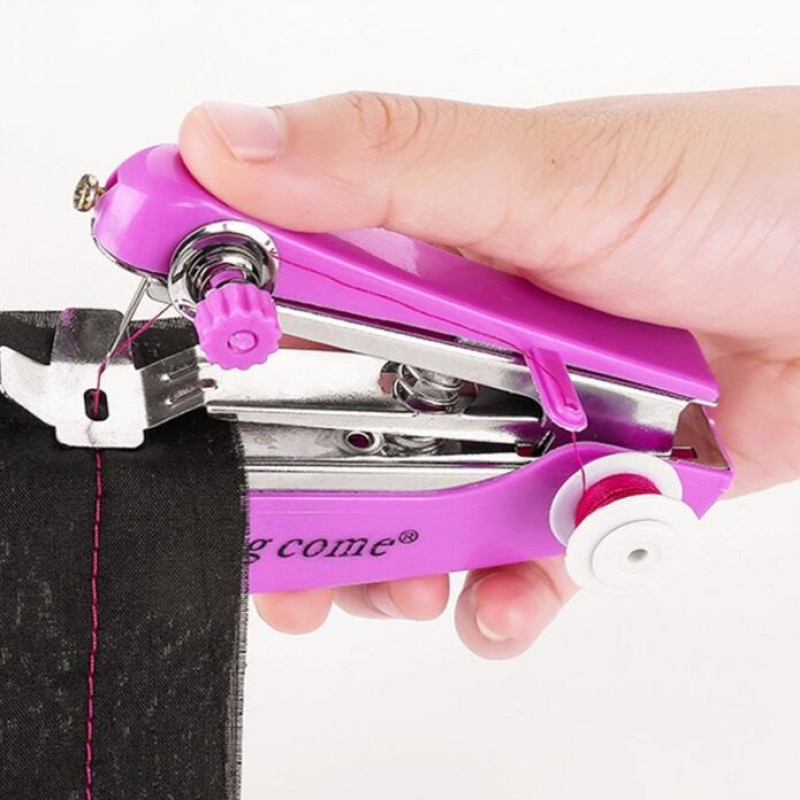 Portable Mini Manual Sewing Machine Portable Mini Travel PP Sewing Box Sewing Kits Set Cloth Fabric Handy Needlework Tool GYH