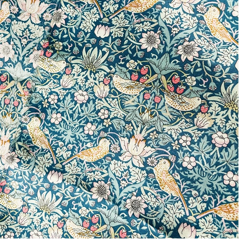 Strawberry Thief Berry 80S Tissun liberty Cotton Fabric For Kids Baby Sewing Cloth Dresses Skirt DIY Handmade Patchwork Meter