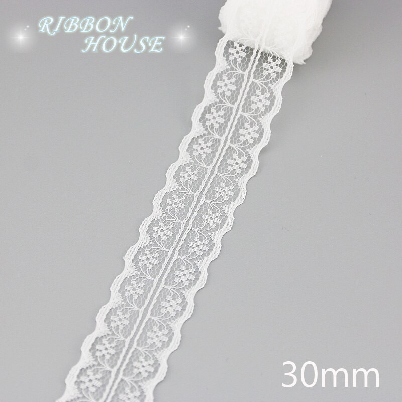 (5 yards/roll) white Lace fabric Webbing Decoration Lovely gift packing polyester Material