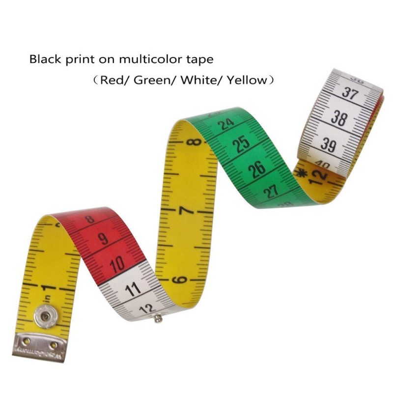 150cm Germany Quality Soft Tape Measure Tailor's Tape with Snap Fasteners Body Measuring Ruler Needlework Sewing Tool