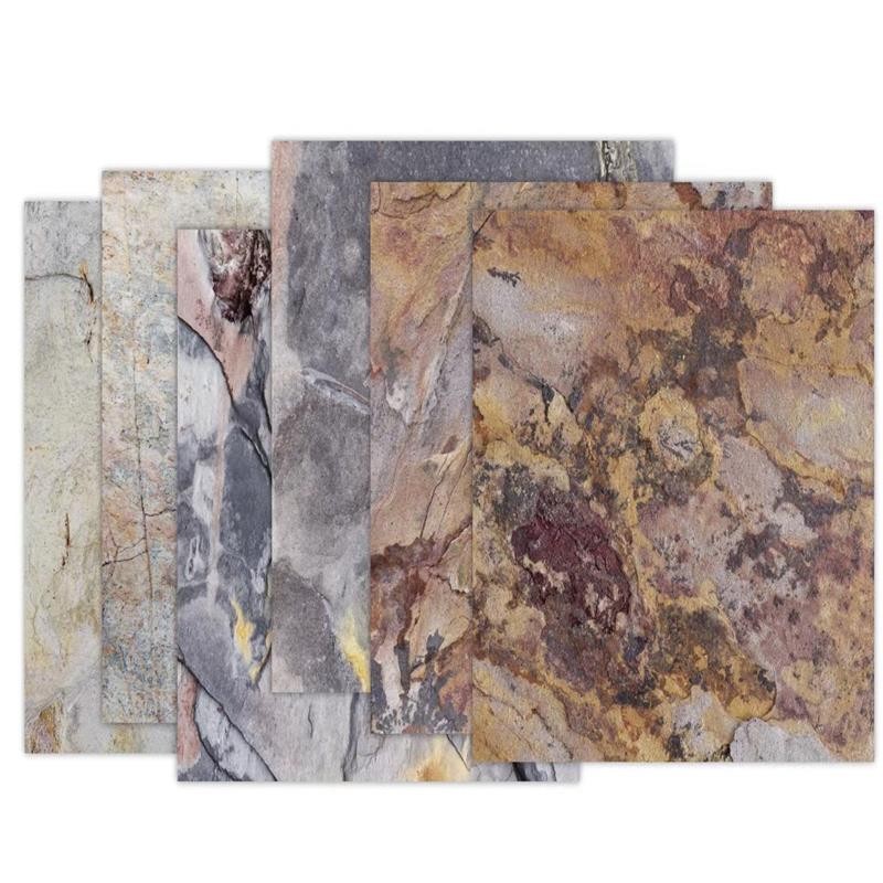 Stone Texture Printed Scrapbook Background Paper Pad Vintage Garbage Magazine Paper Bag Art Handicraft