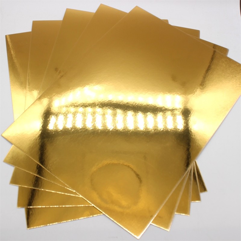 KSCRAFT A4 Gold and Silver Card 250GSM Perfect For Card Making &amp; Paper Crafts Mirror Board/ Holographic Paper