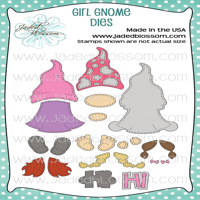 Octagon Treat Box And Girl Gnome Metal Cutting Dies Craft Embossing Make Paper Greeting Card Making Template DIY Handmade 2022