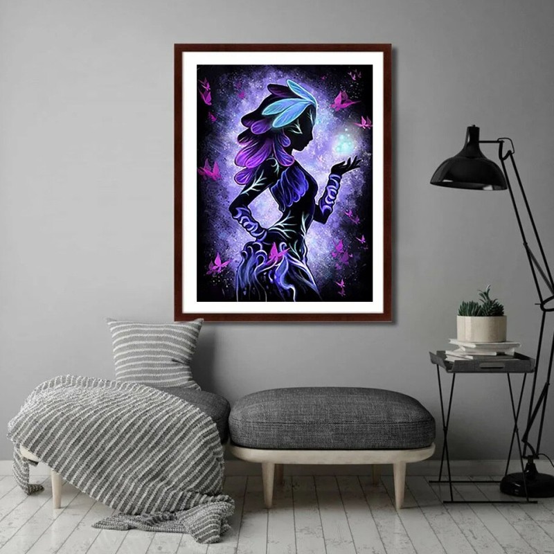 Disney Pictures By Numbers Princess Character Oil Painting Fantasy Cartoon On Canvas Paint Fairy Mermaid DIY Frame