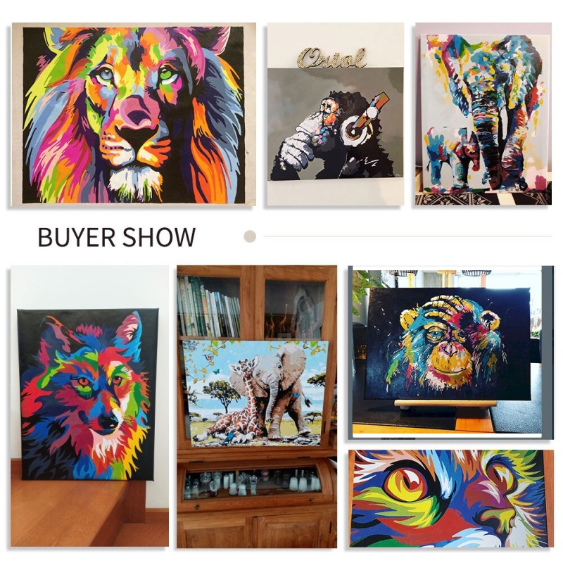 GATYZTORY 60x75cm DIY Oil Painting By Numbers Rose And Piano Frameless Paint By Numbers On Canvas Landscape Coloring By Number