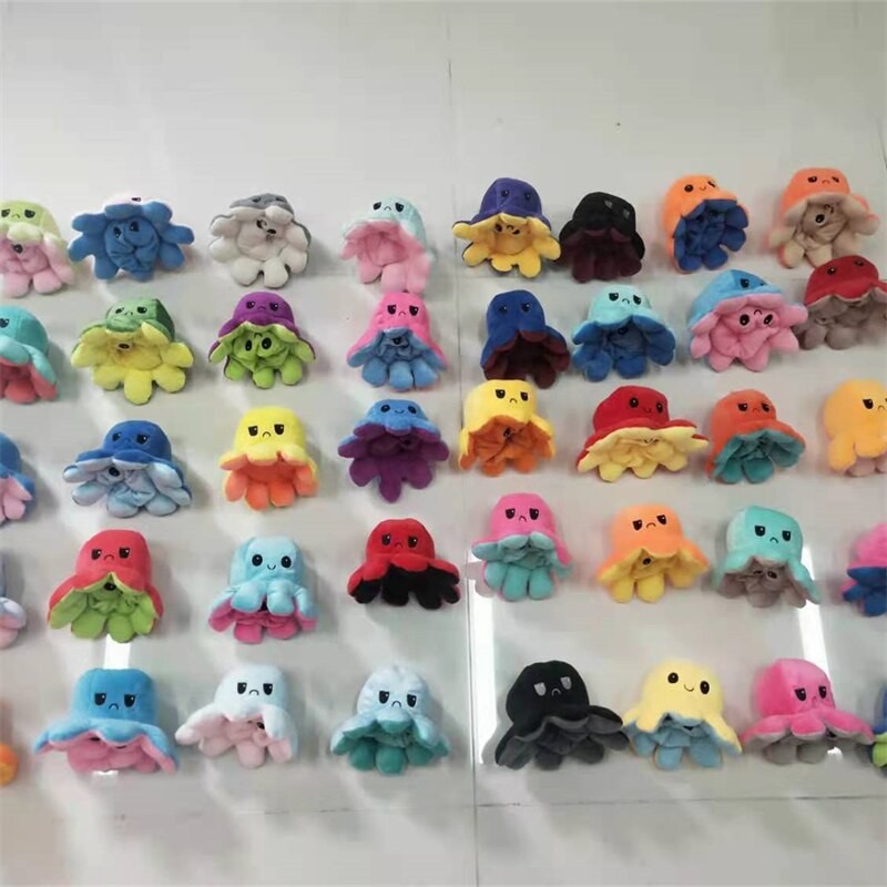 Dimple-Figet two-side Recommend Mood Toy- kuscheltier Octopus pulpo High-Quality knuffels happy-sad New toys- angry Plush