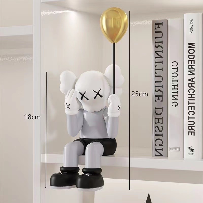 Nordic Creative Balloon Bear Office Desk Figurines Decoration Cartoon Home Decoration Home Accessories Arts and Crafts Supplies