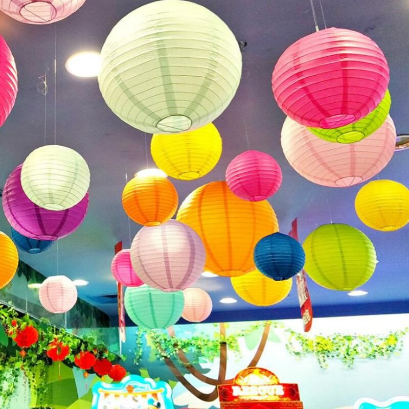 15cm Chinese Paper Lanterns for Wedding Event Party Decoration Holiday Supplies Paper Ball New Year Paper Lamp Hanging lantern