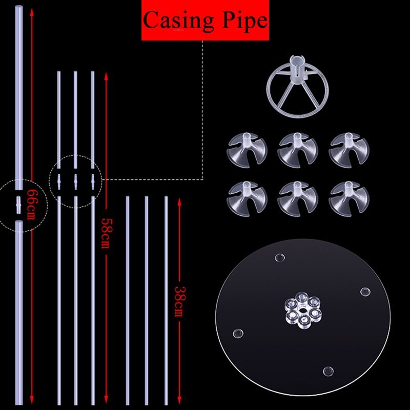 1set 7 Tubes Balloons Stand Happy Birthday Party Air Balls Stick Baby Shower Wedding Decor Arch Table Balloon Accessories Holder