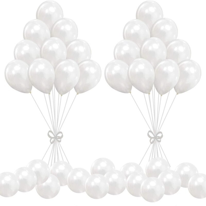 5/10/12inch Milk White Pearl Balloons Hawaiian Party Theme Suit Latex Baloon Garland Birthday Wedding Decoration Ballon Supplies