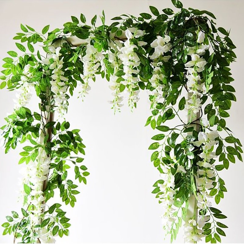 Artificial Flowers Wedding Vine Wedding Decor Ivy  Decoration Real Touch Silk Flower String Home Hanging Garland Party