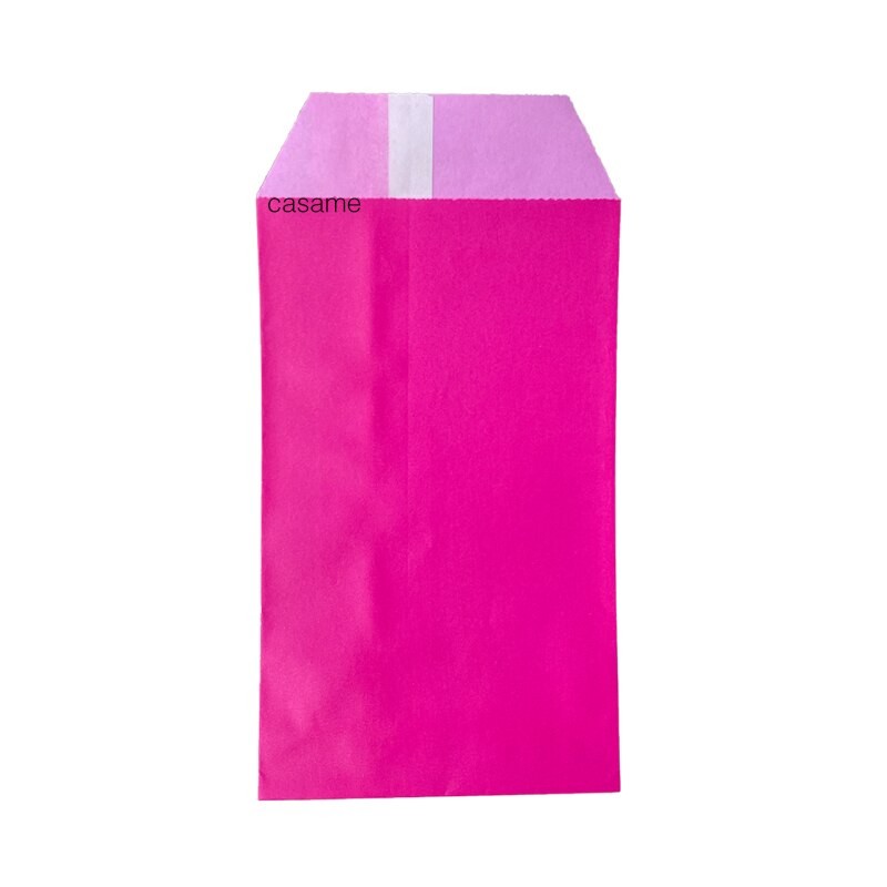 Mini Multicolour Solid Pure Color Pouch Kraft Paper Bags Wedding Party Invitation Greeting Cards Paper Gift Bag Guest