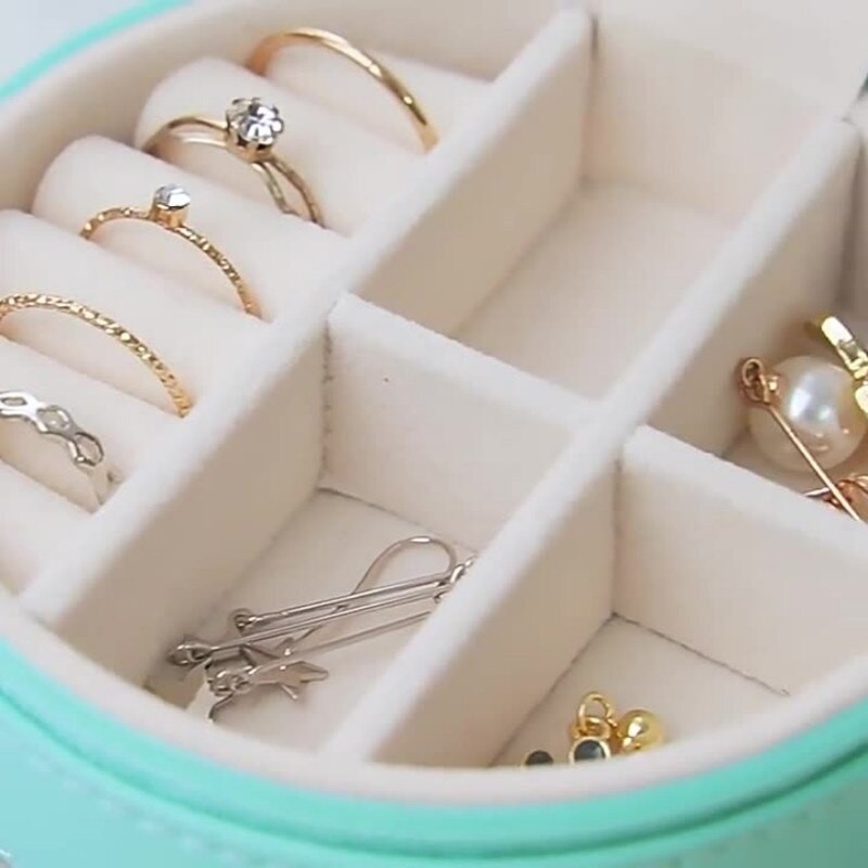 Portable jewelry receive a box of candy color travel receive box jewelry box earrings necklace ring jewelry boxes display box
