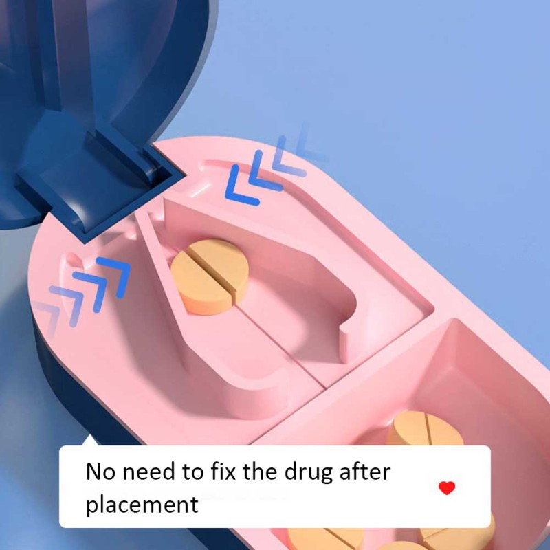 1PC Pill Cutter Box Portable Drug Box Tablet Cutter Splitter Medicine Pill Holder Pill Cutter Box