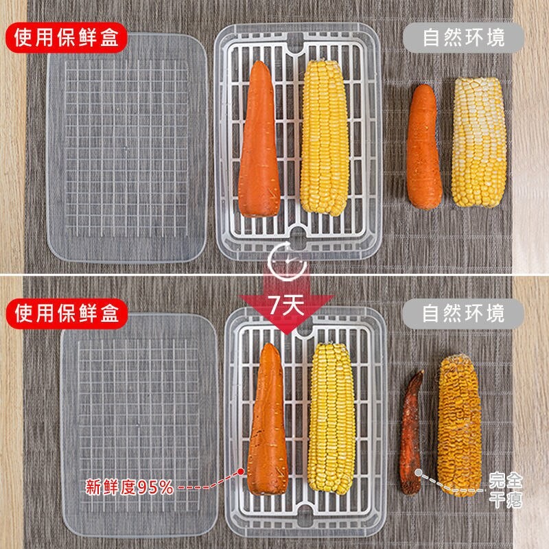 Kitchen Storage Box Refrigerator Organizer Plastic Transparent Case Hermetic Containers for Food Freezing Home