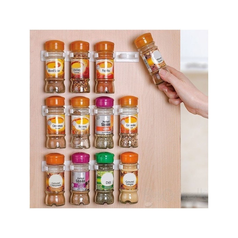 Kitchen Storage Rack Seasoning Jar Storage Rack Simple Bottle Clip Four Five-Hole