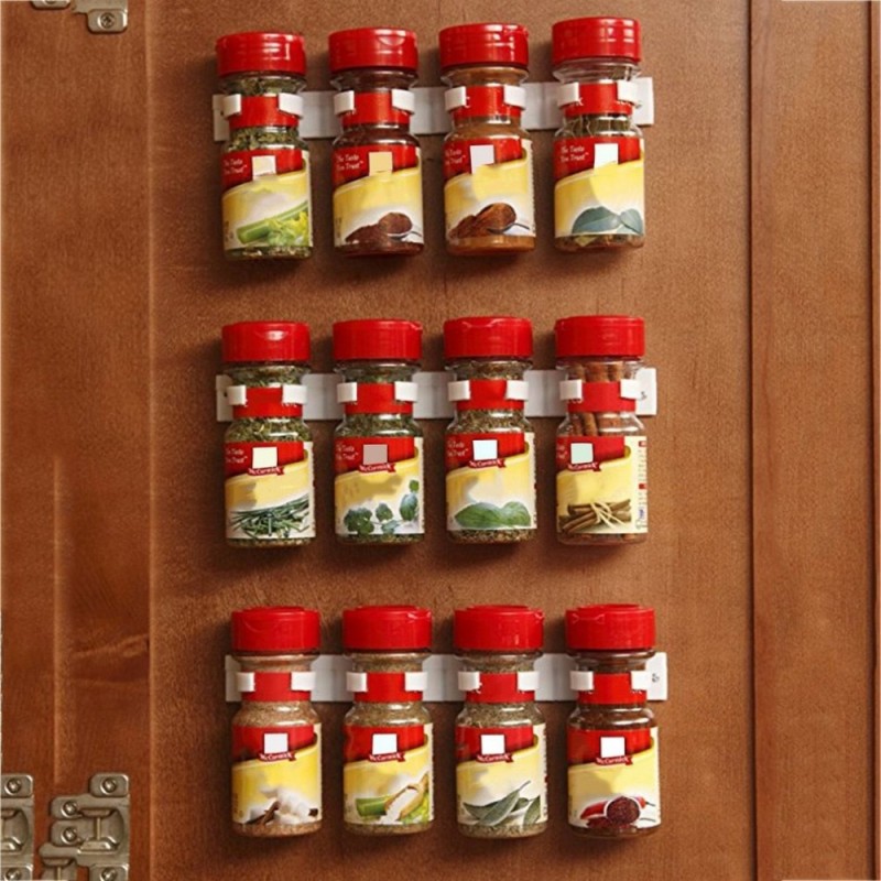 Kitchen Storage Rack Seasoning Jar Storage Rack Simple Bottle Clip Four Five-Hole