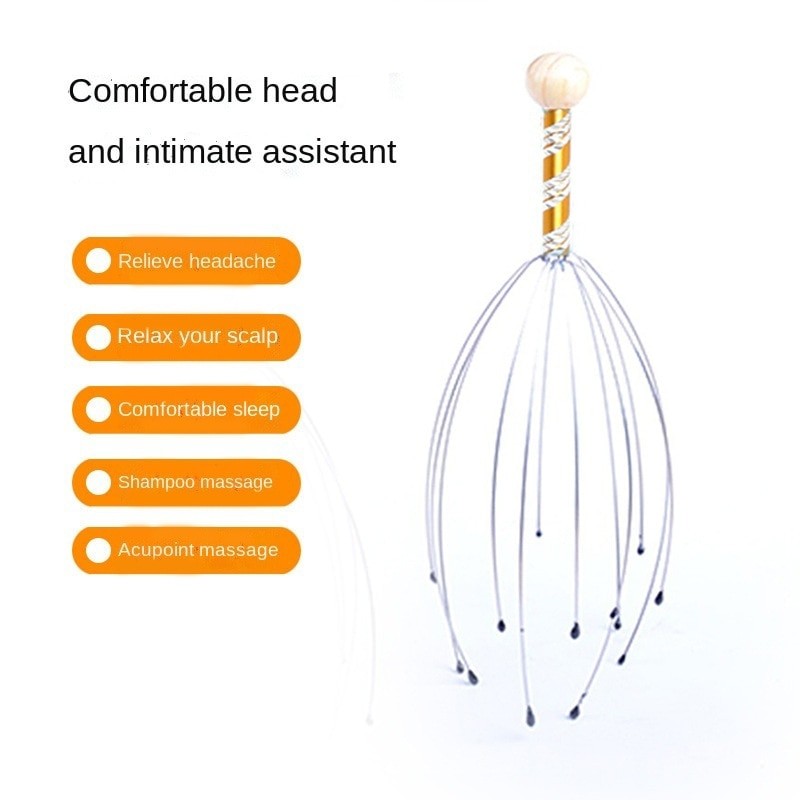 Head massager Octopus scratching the scalp Itchy scalp Ball massage claws non-soul extraction extractor artifact