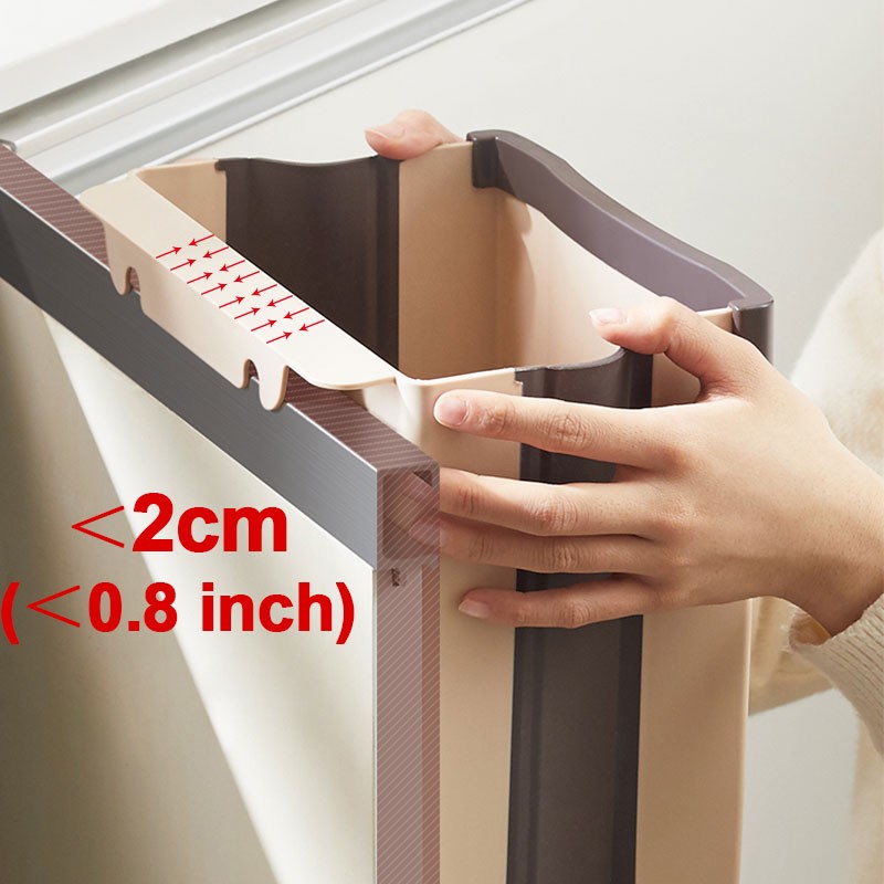 Folding Trash Can For Kitchen And Car Wall Mounted Waste Bin Kitchen Cabinet Door Hanging Trash Bin