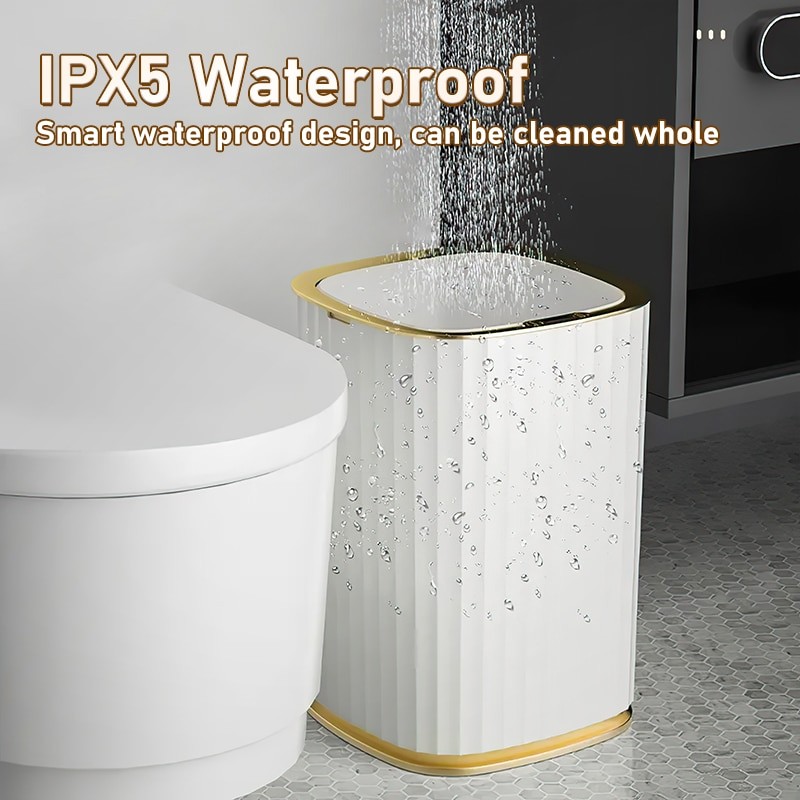 Smart Trash Can Large Capacity For Kitchen Bathroom Garbage Bin Automatic Induction Waterproof Bin With Lid Smart Home Trash Can