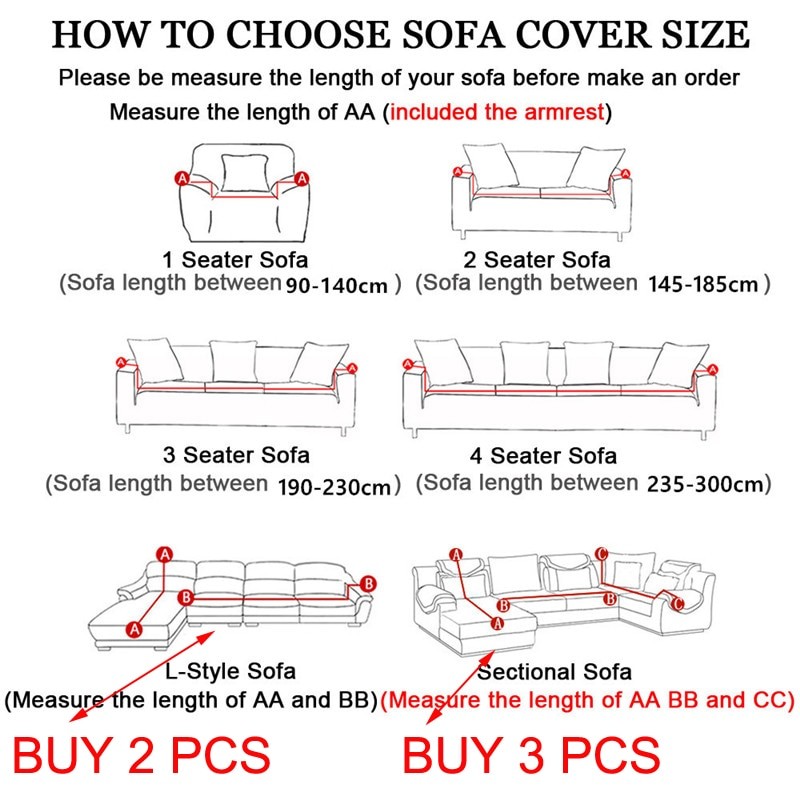 Velvet Sofa Cover Elastic Thick L Shaped Corner Sofa Cover for Living Room 1/2/3/4 Seater Stretch Cover for Sofa Couch Armchair